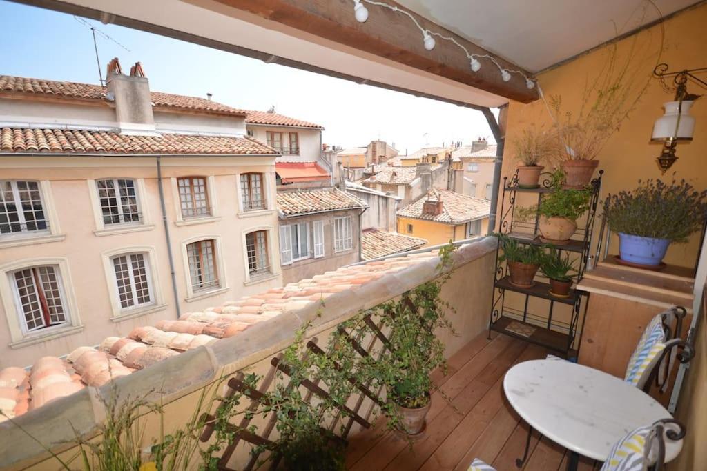 Le Dix Duplex Historical Center Balcony With View And Air Conditioning エクス＝アン＝プロヴァンス エクステリア 写真